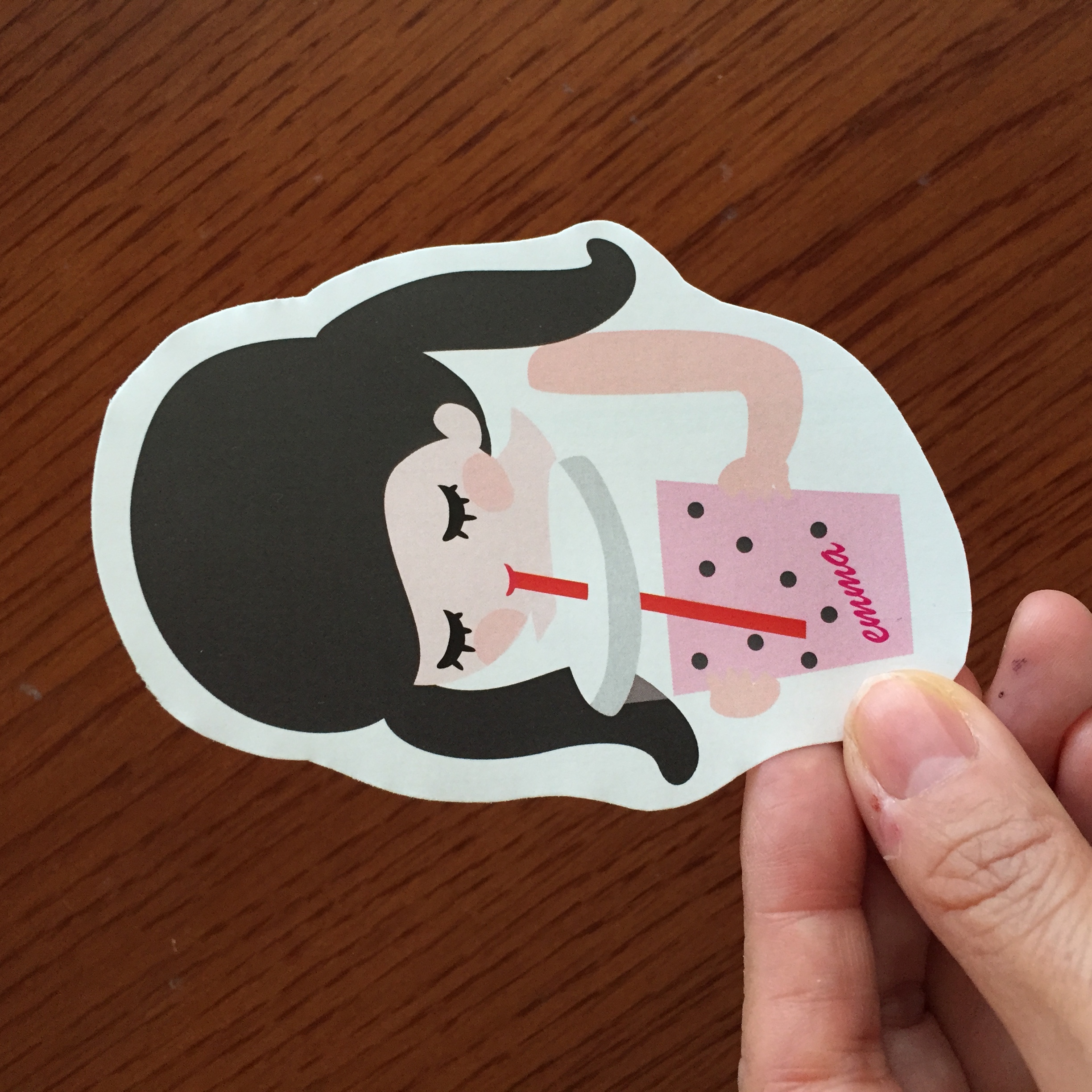 ストリートアーティストっぽくステッカーを制作 リトルレディ